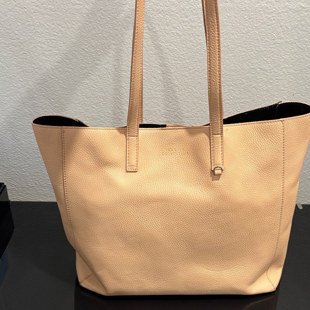 Versace Beige Leather Tote Bag